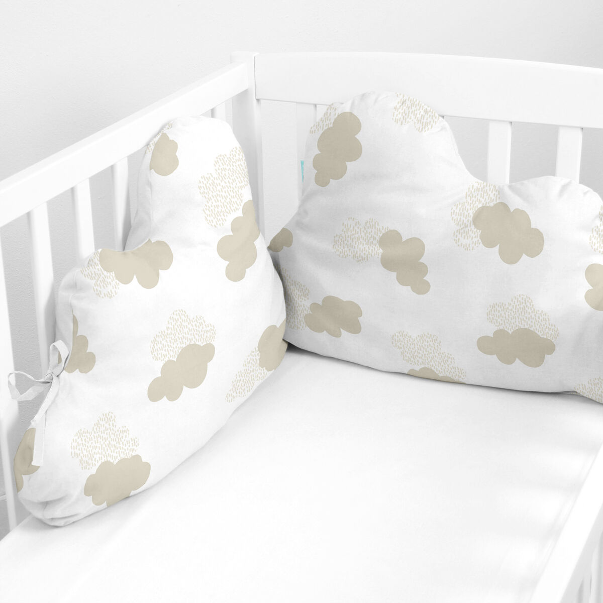 Protection du berceau HappyFriday Basic Kids Clouds Beige 60 x 40 cm